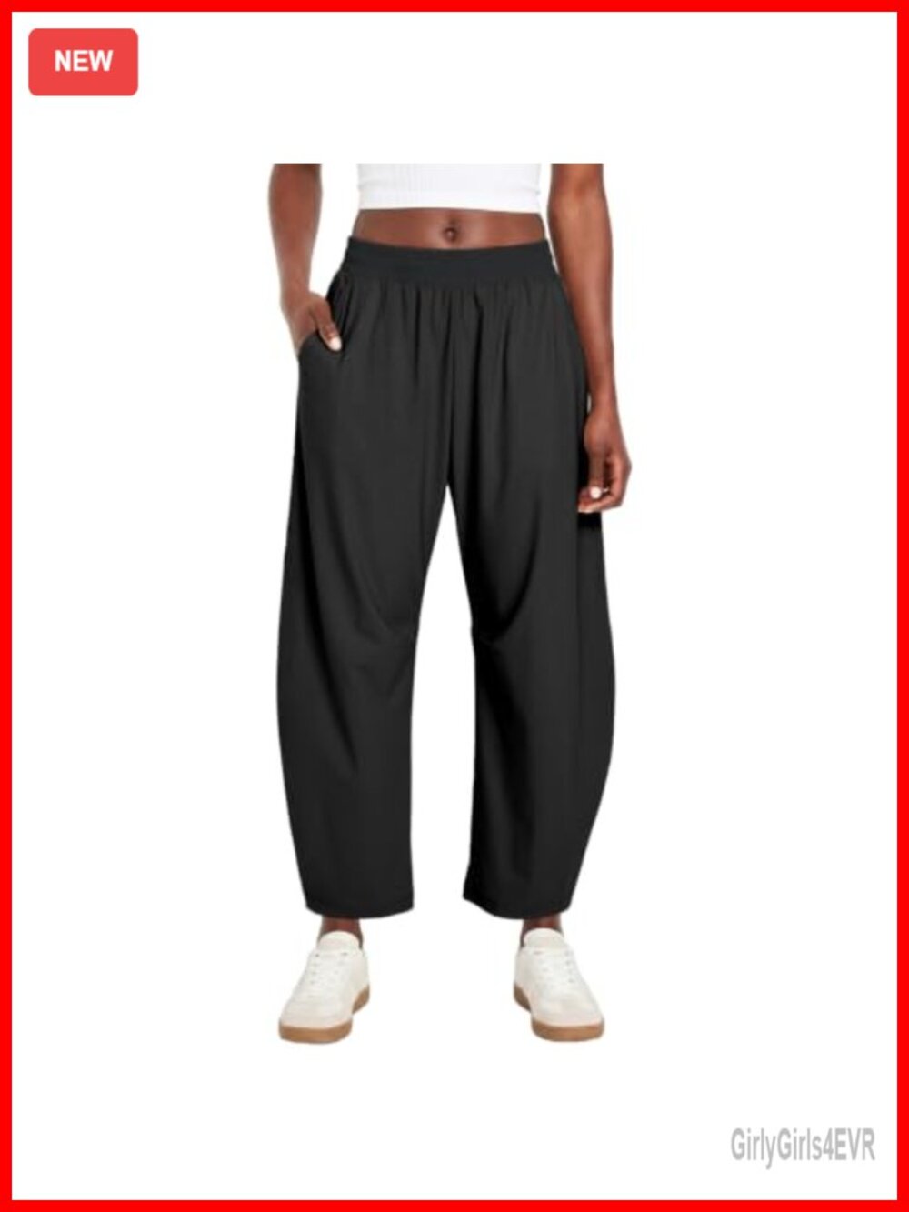 Women's Wide Leg Barrel Sweatpants High Waisted Pull On Lounge Trousers